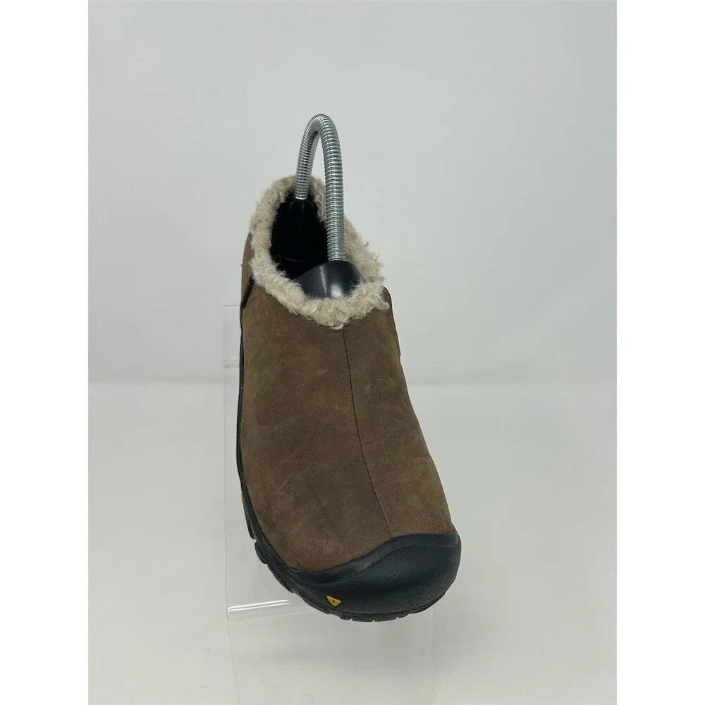 KEEN Bailey Slip-On Shoes Womens Brown Waterproof Faux Fur Lined Outdoor Size 7